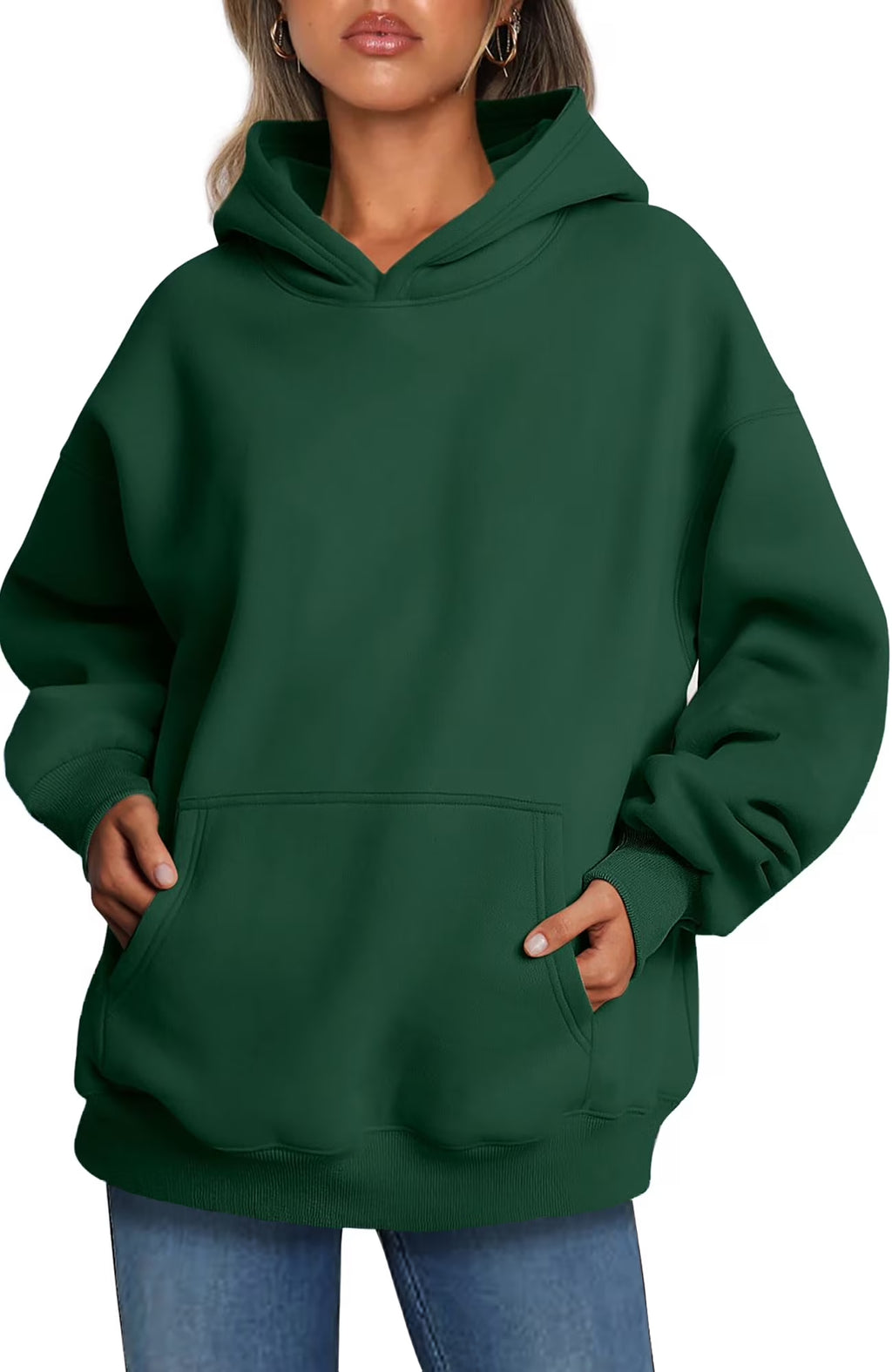 Hoodies for Women Fleece Hooded Sweatshirts Oversized Pullover Long Sleeve Ladies Tops with Pocket