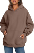 Hoodies for Women Fleece Hooded Sweatshirts Oversized Pullover Long Sleeve Ladies Tops with Pocket