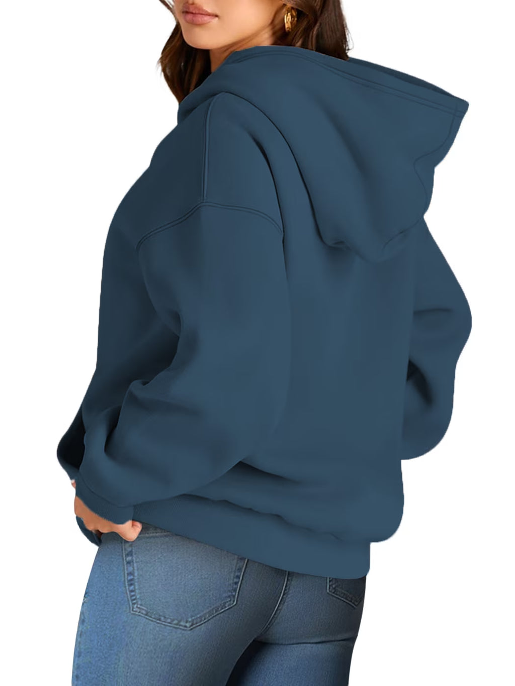 Hoodies for Women Fleece Hooded Sweatshirts Oversized Pullover Long Sleeve Ladies Tops with Pocket