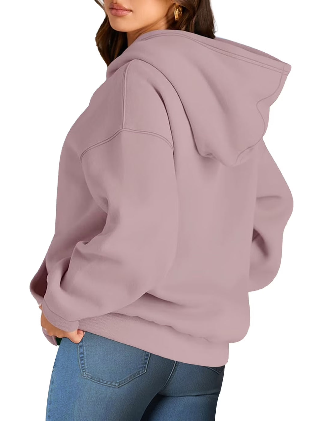 Hoodies for Women Fleece Hooded Sweatshirts Oversized Pullover Long Sleeve Ladies Tops with Pocket