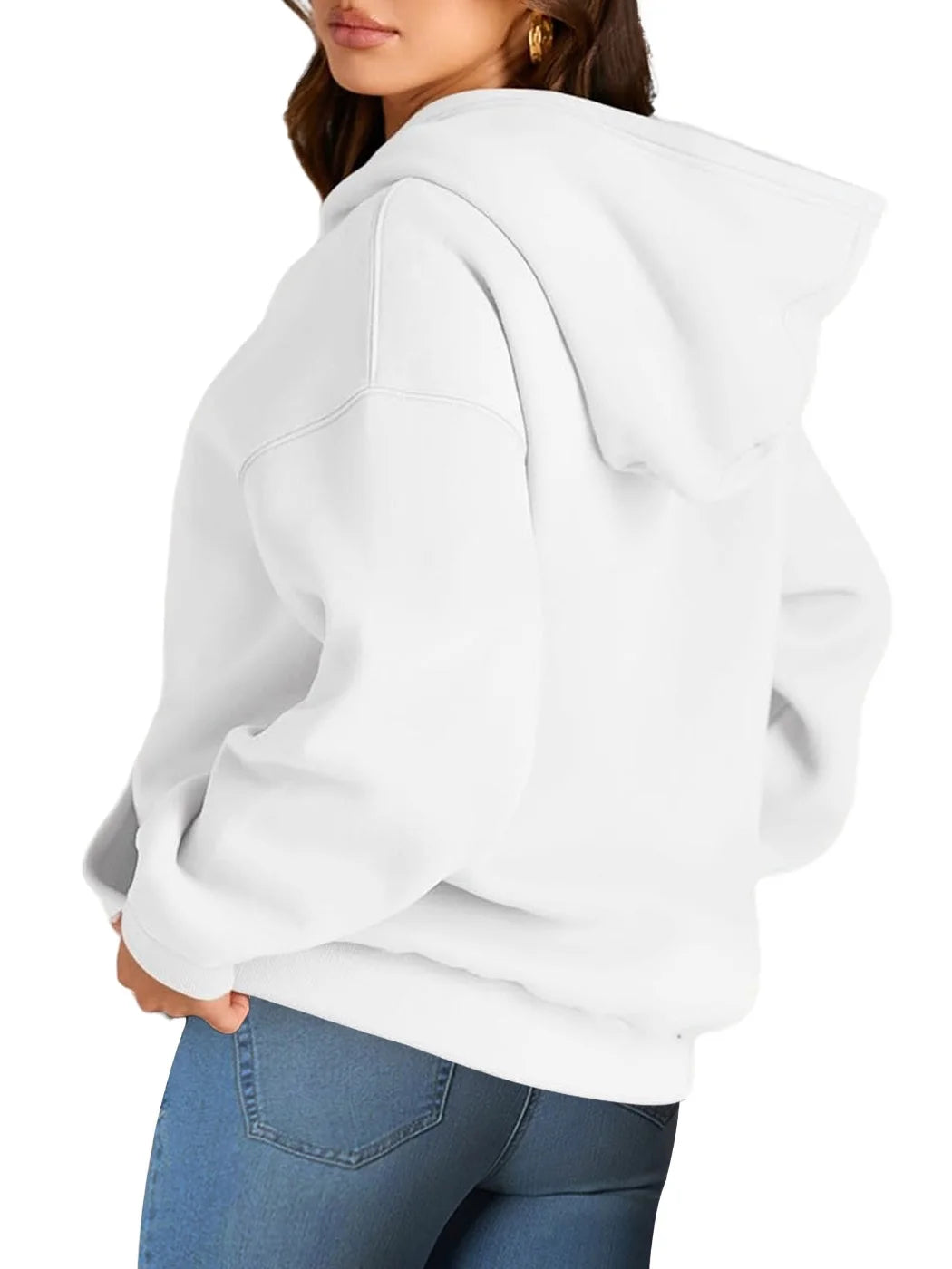 Hoodies for Women Fleece Hooded Sweatshirts Oversized Pullover Long Sleeve Ladies Tops with Pocket