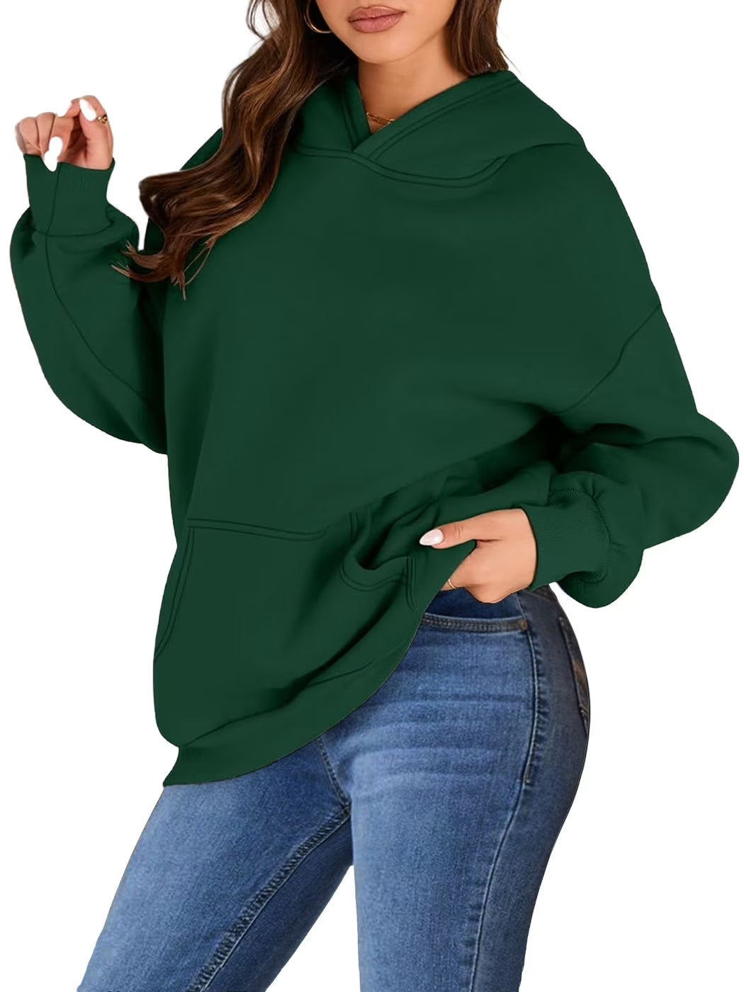 Hoodies for Women Fleece Hooded Sweatshirts Oversized Pullover Long Sleeve Ladies Tops with Pocket