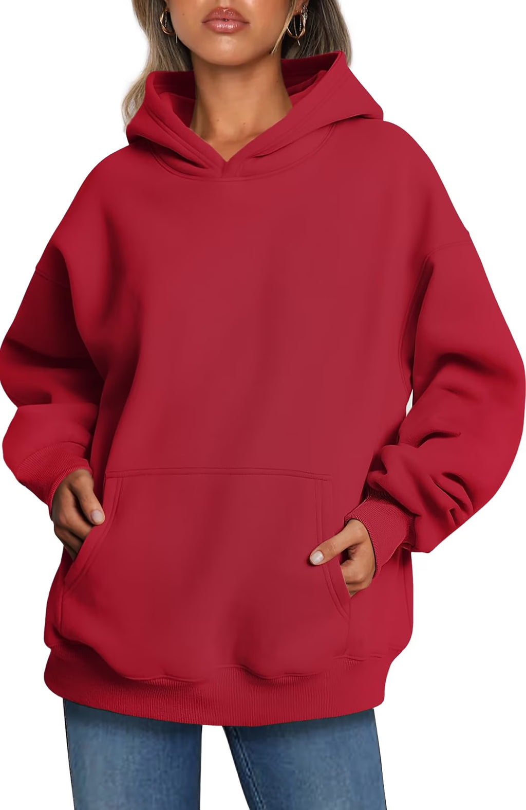 Hoodies for Women Fleece Hooded Sweatshirts Oversized Pullover Long Sleeve Ladies Tops with Pocket
