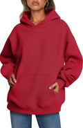 Hoodies for Women Fleece Hooded Sweatshirts Oversized Pullover Long Sleeve Ladies Tops with Pocket