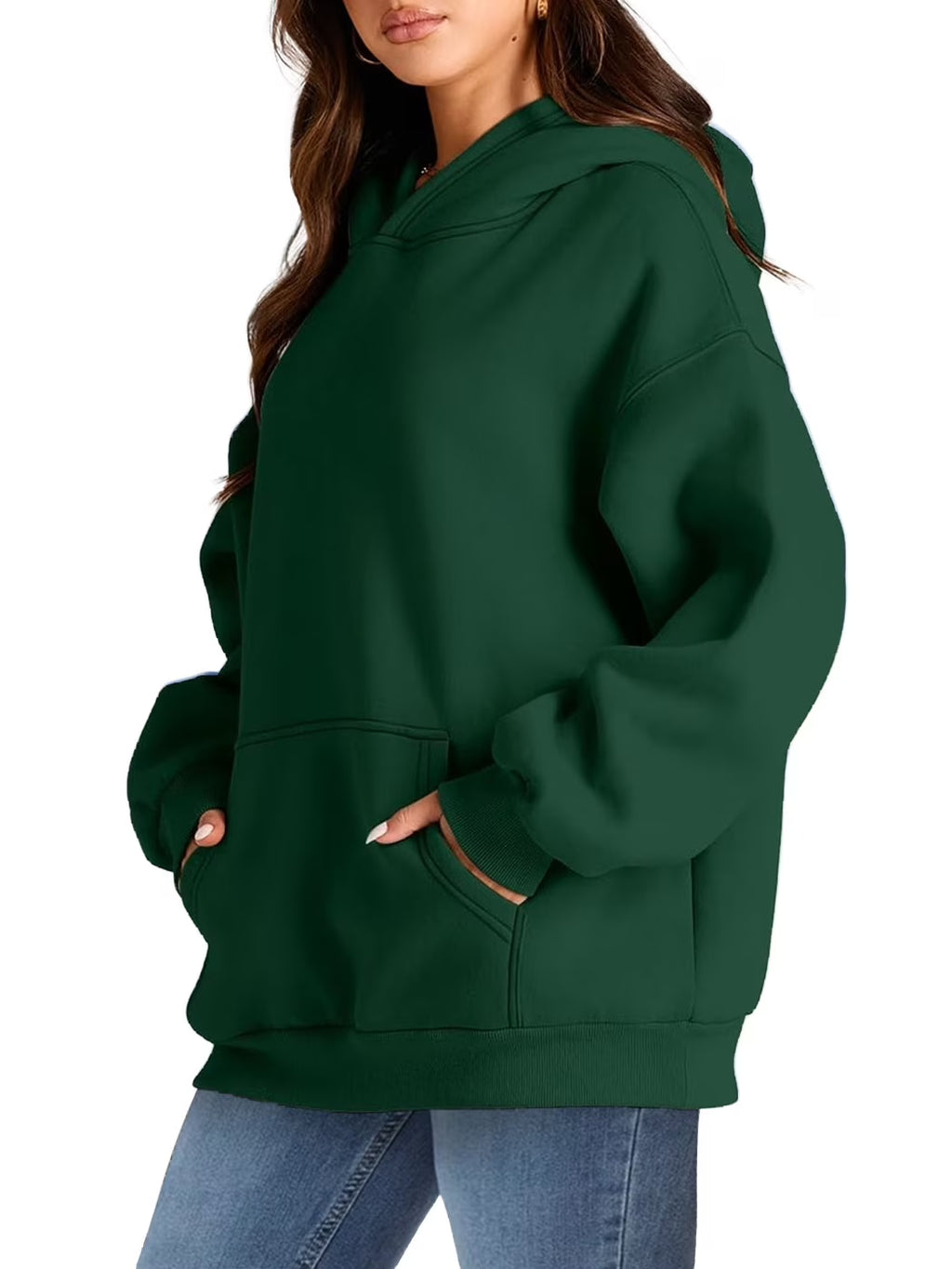 Hoodies for Women Fleece Hooded Sweatshirts Oversized Pullover Long Sleeve Ladies Tops with Pocket