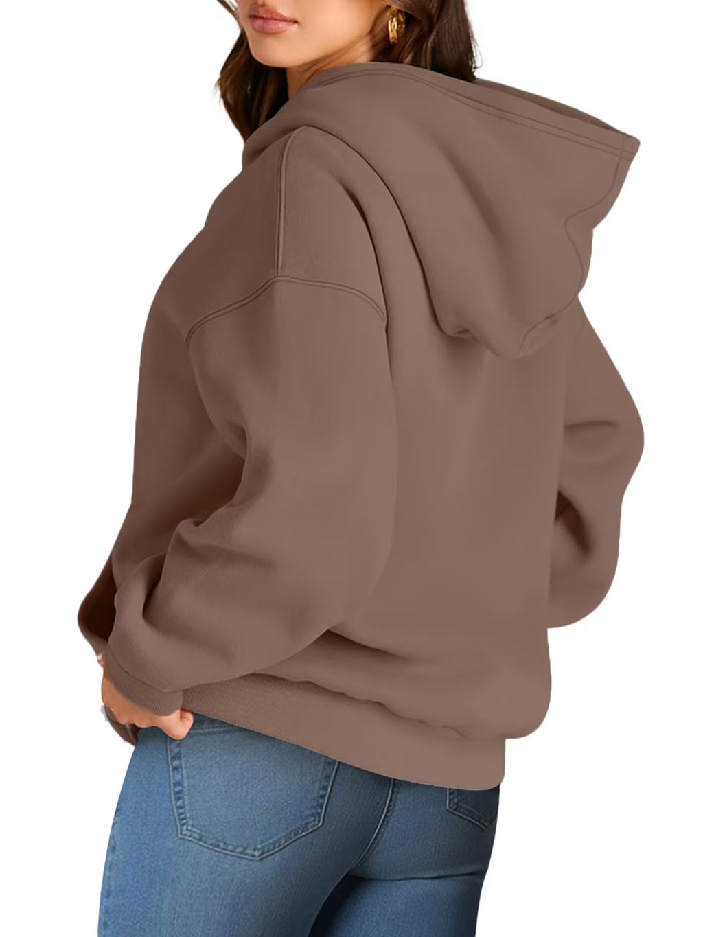 Hoodies for Women Fleece Hooded Sweatshirts Oversized Pullover Long Sleeve Ladies Tops with Pocket