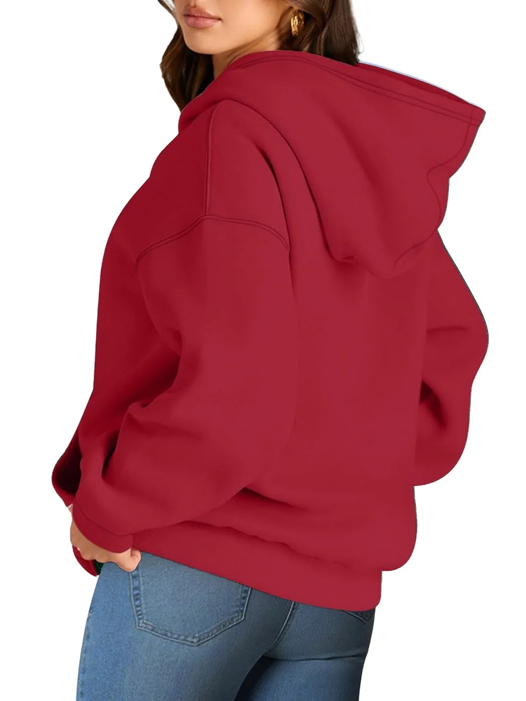 Hoodies for Women Fleece Hooded Sweatshirts Oversized Pullover Long Sleeve Ladies Tops with Pocket